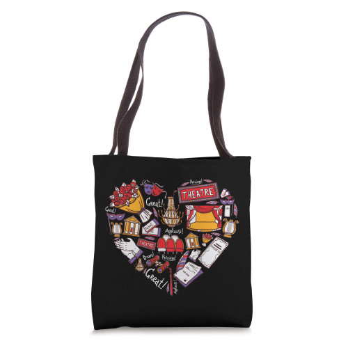 Theatre heart love actor actress gift for men women kids Tote Bag Theatre heart love actor actress gift for men women kids Tote Bag