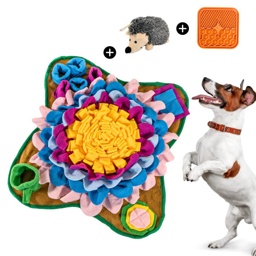Snuffle Mat for Dogs with Lick Mat and Plush Dog Toy - Enrichment Treat Dog Sniffing Mat for Boredom - Interactive Dog Puzzle Toys Snuffle Mats for Slow Feeding, Nosework, Mental Stimulation Snuffle Mat for Dogs with Lick Mat and Plush Dog Toy - Enrichment Treat Dog Sniffing Mat for Boredom - Interactive Dog Puzzle Toys Snuffle Mats for Slow Feeding, Nosework, Mental Stimulation