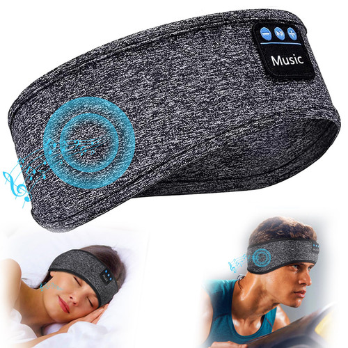 Sleep Headphones Wireless Music Sleep Headband, Unisex Adult Wireless Sports Headphones with Ultra-Thin HD Stereo Speakers, Music Sleep Headband for Jogging, Sports, Side Sleepers, Meditation - Grey Sleep Headphones Wireless Music Sleep Headband, Unisex Adult Wireless Sports Headphones with Ultra-Thin HD Stereo Speakers, Music Sleep Headband for Jogging, Sports, Side Sleepers, Meditation - Grey