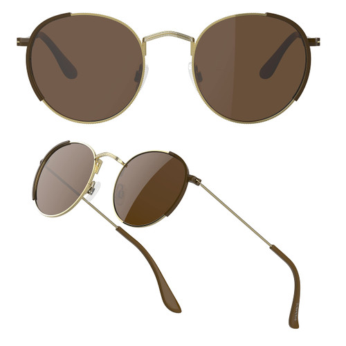 Saveen TAC Small Round Polarized UV400 Protection for Men Women Classic Retro Vintage Metal Sunglasses