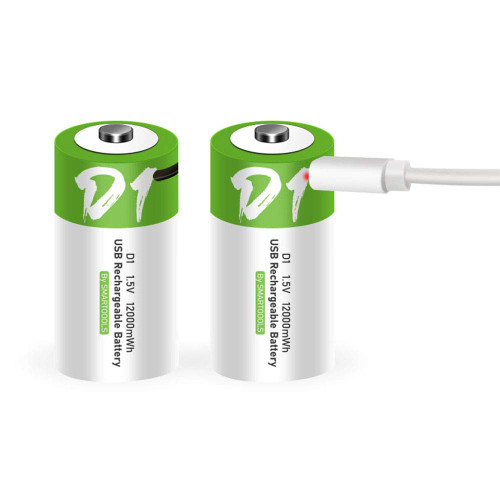 Rechargeable D Batteries 1.5V 12000mWh USB Lithium ion Rechargeable D Battery with USB Type C Charging Cable, High Capacity Fast Charge, 1200 Cycles Constant Output, Over-Charge Protection,2-Pack Rechargeable D Batteries 1.5V 12000mWh USB Lithium ion Rechargeable D Battery with USB Type C Charging Cable, High Capacity Fast Charge, 1200 Cycles Constant Output, Over-Charge Protection,2-Pack