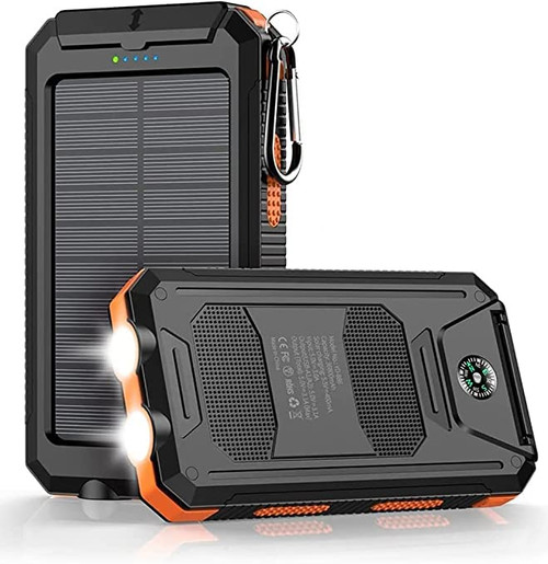 Power-Bank-Portable-Charger-Solar - 36800mAh Waterproof Portable External Backup Battery Charger Built-in Dual QC 3.0 5V3.1A Fast USB and Flashlight for All Phone and Electronic Devices (Deep Orange) Power-Bank-Portable-Charger-Solar - 36800mAh Waterproof Portable External Backup Battery Charger Built-in Dual QC 3.0 5V3.1A Fast USB and Flashlight for All Phone and Electronic Devices (Deep Orange)