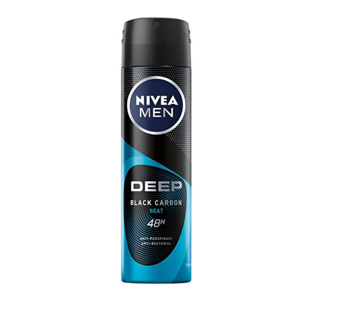 Nivea Men Deep Beat Antiperspirant Spray for Men 150 ml (Pack of 2)