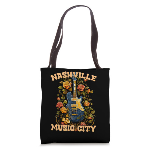 Nashville Music City Country Western Guitar Tote Bag Nashville Music City Country Western Guitar Tote Bag