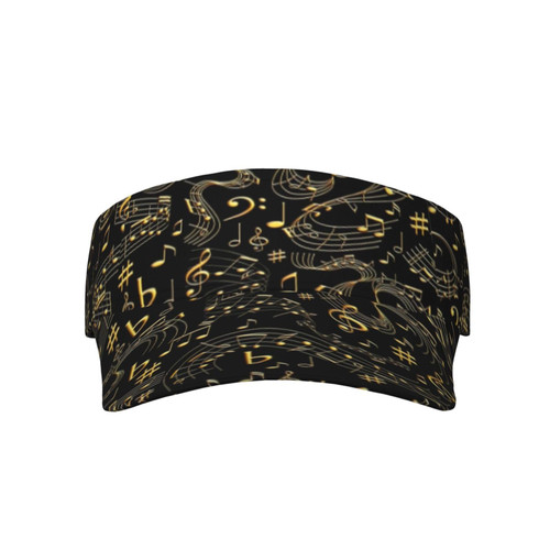 Music Note Sport Sun Visor Hat Fashion Empty Top Baseball Sun Cap Golf Tennis Visor for Women Men