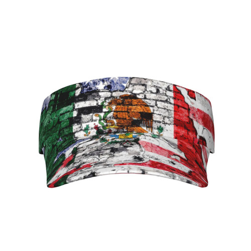 Mexican Flag Visor Hat, Fashion Sports Sun Visor Hat, Adjustable Golf Hats for Women Men