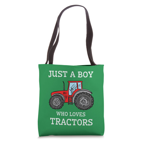 Just A Boy Who Loves Tractors Farm Kid Tote Bag