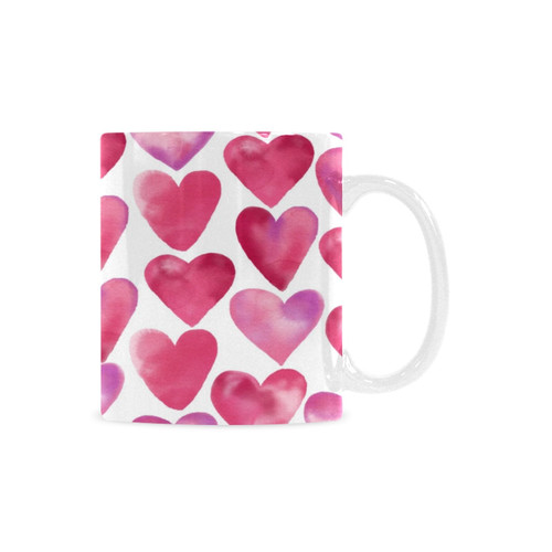 JSTEL Valentine Day Cups Mugs 11 OZ Valentine Heart Coffee Cups, 11 OZ Coffee Mugs with Handle,Valentine Coffee Mugs,Valentine Gift,2