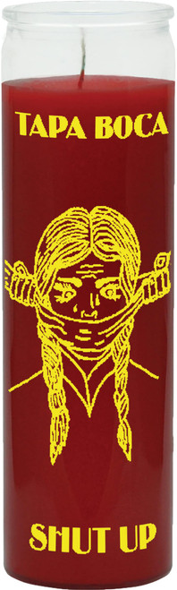 Indio 7 Day Glass Candle Shut Up - Red