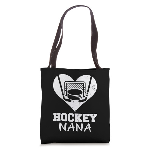 Hockey Nana Funny Hockey Heart Tote Bag