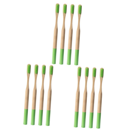 Hemoton 12 Pcs Sensitive Toothbrush Bristle Travel Toothbrush Kids Toothbrush Bristle Toothbrush Organic Tooth Brush Toothbrush Kids Tooth Brush Wooden Bamboo Toddler Manual