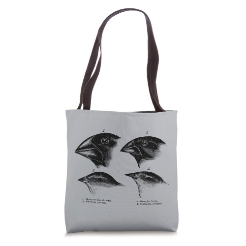 Darwin's Finches Illustration Evolution Atheist Tote Bag