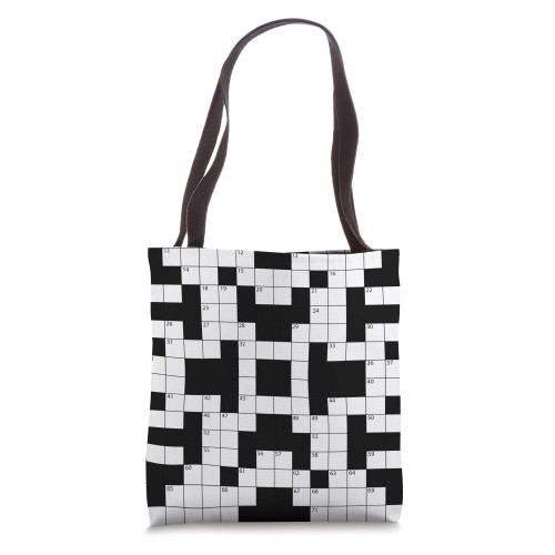 Crossword puzzle word puzzle black and white Classical Tote Bag