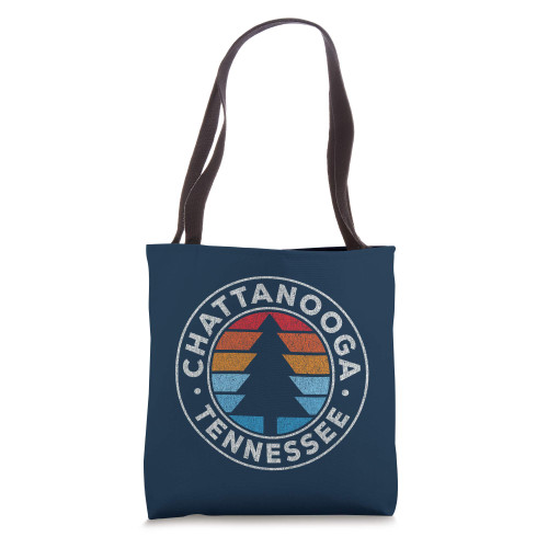 Chattanooga Tennessee TN Vintage Graphic Retro 70s Navy Tote Bag