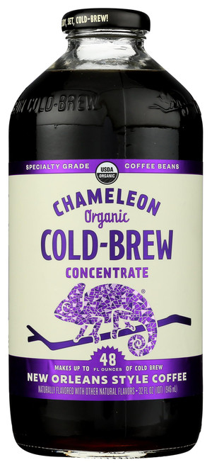 CHAMELEON COLD BREW Organic New Orleans Style Cold Brew Coffee Concentrate, 32 FZ CHAMELEON COLD BREW Organic New Orleans Style Cold Brew Coffee Concentrate, 32 FZ