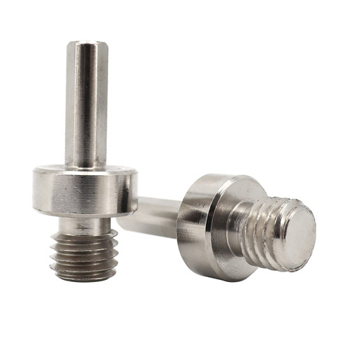 BRSCHNITT Core Drill Bit Arbor Adapter, 2pcs 5/8"-11 Thread to 3/8" Triangle Shank for Threaded Diamond Hole Saw Core Drill Bit