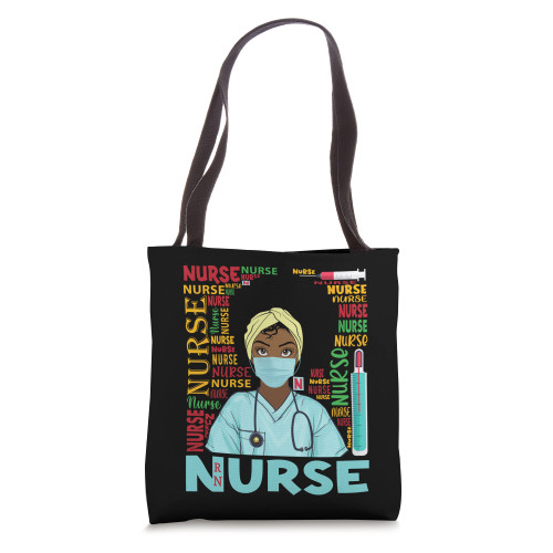 African American Black Woman Registered Nurse RN Gift Tote Bag