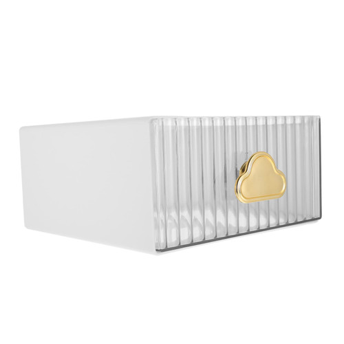 FELTECHELECTR Box Drawer Storage Box Desktop Plastic Makeup Organizer Drawer Organizer for Makeup Jewelry Organizer Tray Makeup Organizer Drawer Office Storage Cabinet White Acrylic The Hips