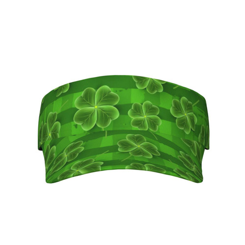 Cute St Patrick's Day Irish Shamrocks Adjustable Sport Visors Sun Visor Hats Cap Visors for Women and Men