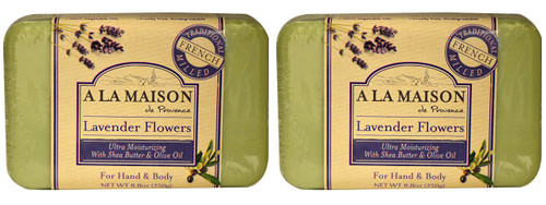A La Maison de Provence Lavender Flowers Hand and Body Soap (Pack of 2) With Shea Butter and Olive Oil, 8.8 oz Each A La Maison de Provence Lavender Flowers Hand and Body Soap (Pack of 2) With Shea Butter and Olive Oil, 8.8 oz Each