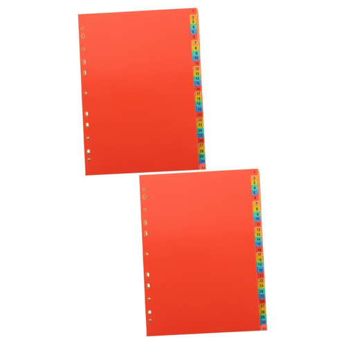 MAGICLULU 2 Sets A4 Index Divider Colorful Sticky Tab Index Page Marker Sticky Index Tab Notebook Binder Tab 6 Tab Divider Page Index Tab Binder Page Dividers Office Pluggable Pager PVC