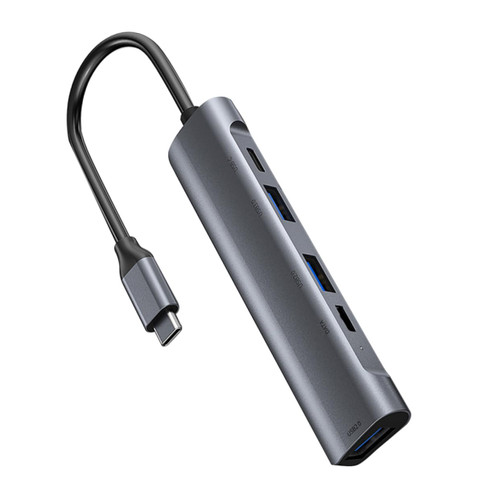 FELTECHELECTR 5 Hub USB Docking Station Computer Docking Station USB Splitter USB Ports Expander Expansion Transfer Adapters Laptop Docking Station USB Adaptor Accessories Plastic Portable