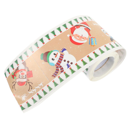 STOBOK 2 Rolls Christmas Border Wall Sticker Rolled Border for Bulletin Boards Cartoon Stickers Cartoon Bulletin Board Border Primary School Blackboard Copper Plate Stickers Removable