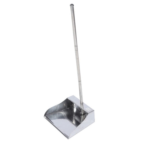 Tofficu Large Trash Shovel Upright Stand Dustpan Cleaning Supply -Handled Dustpans Trash Cleaning Shovels Outdoor Broom and Dustpan Office Tray Thickened Dustpan Stainless Steel Heavy Pet