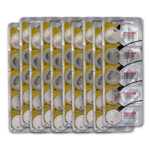 CR2016 3V Micro Lithium coin Cell Battery Maxell Original Hologram pack CR-2016 - 50 Pack