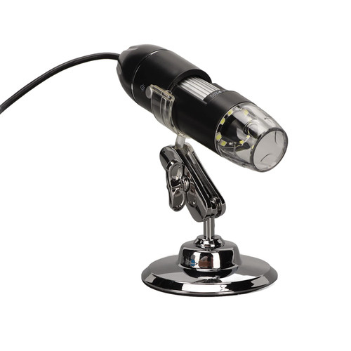 USB Microscope Camera 50X to 1600X, USB C Digital Microscope with Metal Stand & 8 LED Lights, Portable Microscope Camera Compatible with Android,Windows7,10,OS X