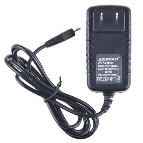 yan 2A AC Power Adapter DC Wall Charger Cord for RCA Voyager RCT6773W22 7" Tablet PC
