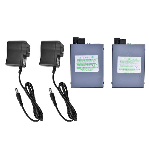 Optic Media Converter, Gigabit Ethernet Media Converter Single Mode Single Core Optical Media Converter Built in Thunder, Network transceivers
