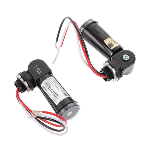 KONTONTY 2pcs Optical Motion Sensor Rotary Photoelectric Light Control Outdoor Conduit Lighting Control Dusk to Dwan/Pc Case to Rotate Light- On Off Timer
