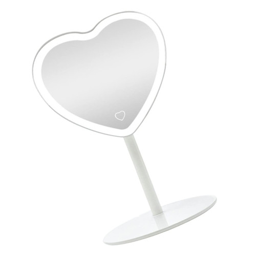 Garneck Led Vanity Mirror Make up Vanity Mirror with Lights Makeup Mirror with Light Standing Makeup Mirror Led Makeup Mirror Led Beauty Mirror Makeup Light Care White Aluminum Mirror