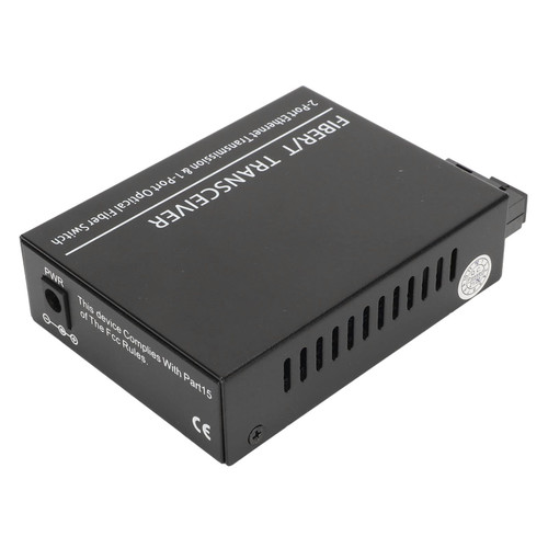Ethernet Fiber Transceiver, Tx1310nm Rx1550nm Single Fiber Single Mode Optical Transceiver Connector and Playback RJ45 Port Media Converter 100 to 240V (US Plug)