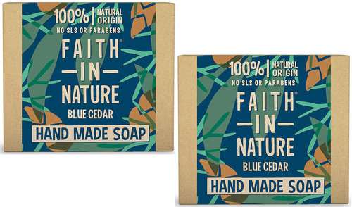 Faith In Nature Blue Cedar Soap 100g (2 Pack)
