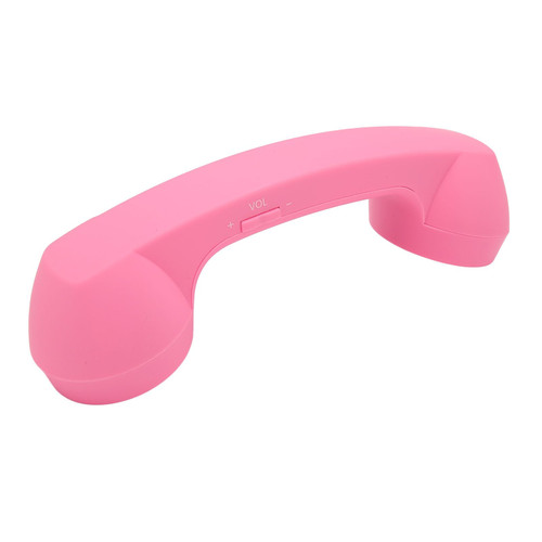 Wireless Retro Telephone Handset, Bluetooth Retro Phone with HD Speaker, Rechargeable, Radiation Proof, Wireless Mobile Phone Handset Receiver (Light Red)