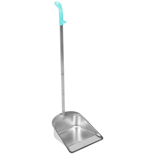 TOVINANNA Long Handled Dust Pan Dust Pan with Long Handle Cleaning Dust Pan Dustpan Long Handle Dustpan with Long Handle Garbage Dustpan Stand up Dust Pan Metal Stainless Steel Combination