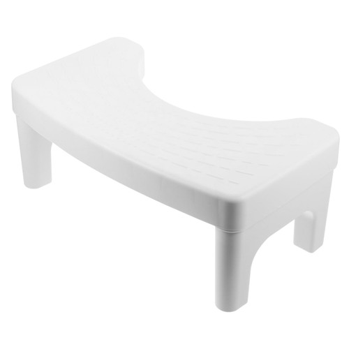 ULDIGI White Thicken Potty Poop Stool Household aldult Bathroom Squat Stool Toilet Stool Poo Squat Stool Child Plastic Step Stool fold Step Stool Footstool