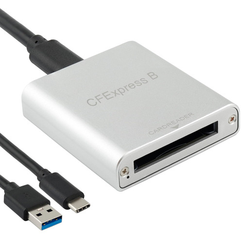 Cfexpress Type B Card Reader, USB 3.1 Gen2 10Gbps Cf Express Memory Card Reader Portable CFexpress Reader with USB C to USB C/USB A Cables,Support Windows/Mac/Linux/Android