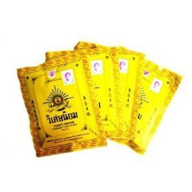 4 Sachets X 40g. of Viset Niyom Herbal whitening Tooth Powder Thai Original Traditional Toothpaste