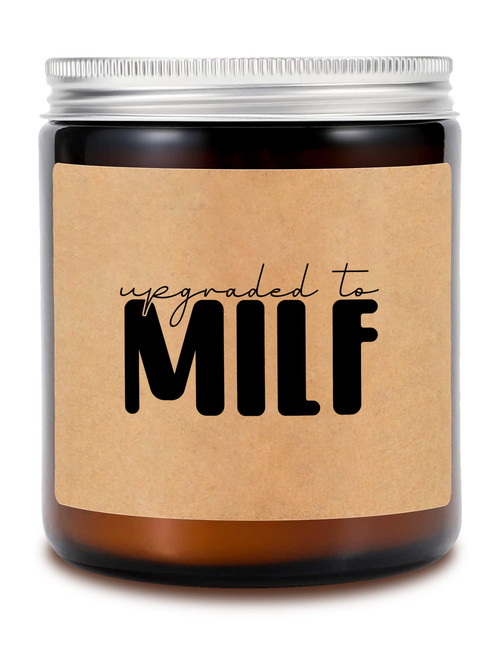 Upgraded to Milf - New Mom Gift - Pregnancy Gift - Mothers Day Gift - Expecting Mom Gift - Lavender Scented Candles - Soy Candles Upgraded to Milf - New Mom Gift - Pregnancy Gift - Mothers Day Gift - Expecting Mom Gift - Lavender Scented Candles - Soy Candles