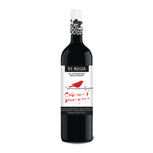 ST. REGIS De-Alcoholized Cabernet Sauvignon Wine Bottle 25.4 Fl Oz (1 Pack) - Low Calorie & Low Sugar Non-Alcoholic Wine - Fruity & Spicy Rich Flavor Wine from North of Spain Vineyards ST. REGIS De-Alcoholized Cabernet Sauvignon Wine Bottle 25.4 Fl Oz (1 Pack) - Low Calorie & Low Sugar Non-Alcoholic Wine - Fruity & Spicy Rich Flavor Wine from North of Spain Vineyards