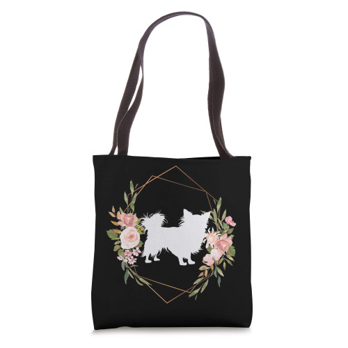 Long Haired Chihuahua Dog Mom Doggo Puppy Pup Gifts Black Tote Bag