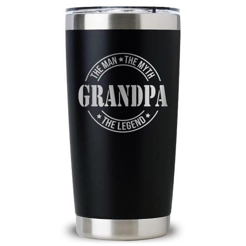 Grandpa Gifts - Tumbler Mug From Grandchildren - Grandpa Birthday Gifts, Christmas, Father's Day, Best Grandfather Gift from Grandkids - Man, Myth, Legend - Engraved New Coffee Cup 20oz Grandpa Gifts - Tumbler Mug From Grandchildren - Grandpa Birthday Gifts, Christmas, Father's Day, Best Grandfather Gift from Grandkids - Man, Myth, Legend - Engraved New Coffee Cup 20oz