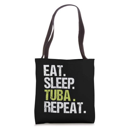 Eat Sleep Tuba Repeat Music Band Lover Birthday Gift Tote Bag