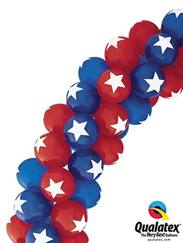 PIONEER BALLOON COMPANY 37116 LATEX BALLOON, 11", Red/Blue