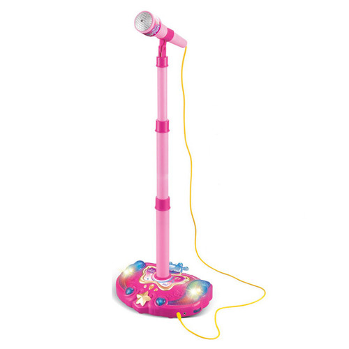 KeDun Kedoung Kids Karaoke Machine with Lights,Microphone with Adjustable Stand Singing Karaoke Machine for Girls Boys (Pink)