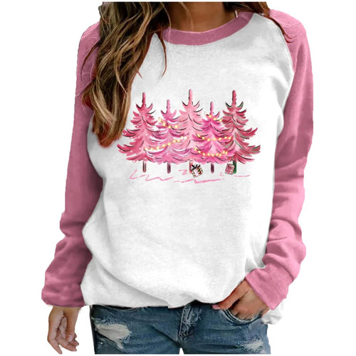 JDHUFEI black of friday deals hoodies sweatshirts Christmas sweatshirt Ugly Christmas Sweater For Women Fashion Oversized Sweatshirt Loose Cute Graphic Crewneck Pullover Long Sleeve Tops