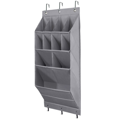 Yteseery Over The Door Shoe Organizer, Hanging Shoe Rack with Extra Large Deep Pockets, Wall Shoe Storage for Closet and Narrow Door, Hanging Shoe Organizer, RV Storage and Organization, Grey